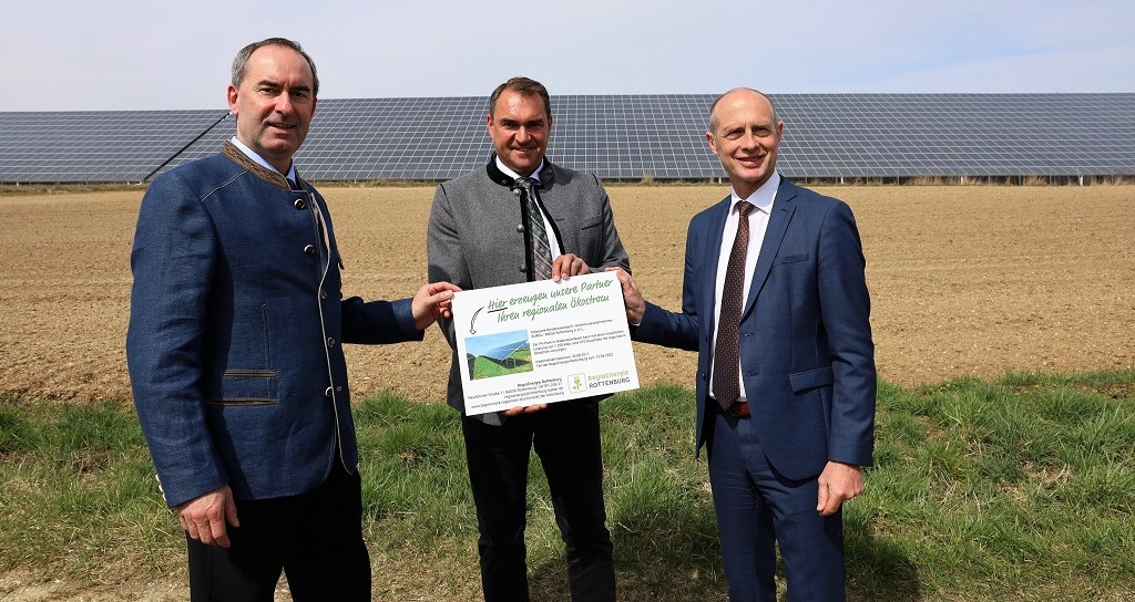 Hubert Aiwanger,Alfred Holzner, Egon Westphal Feld Solaranlage