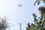 Demontage Strommast Helikopter Bayernwerk