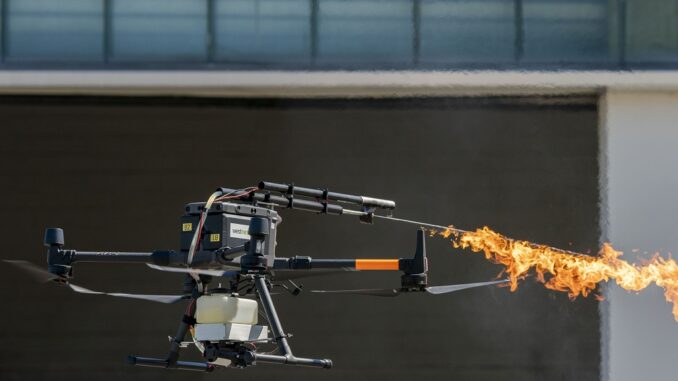 Drohne Stromnetz Feuer Westnetz