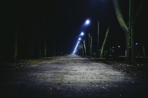 Beleuchtung Strasse Nacht