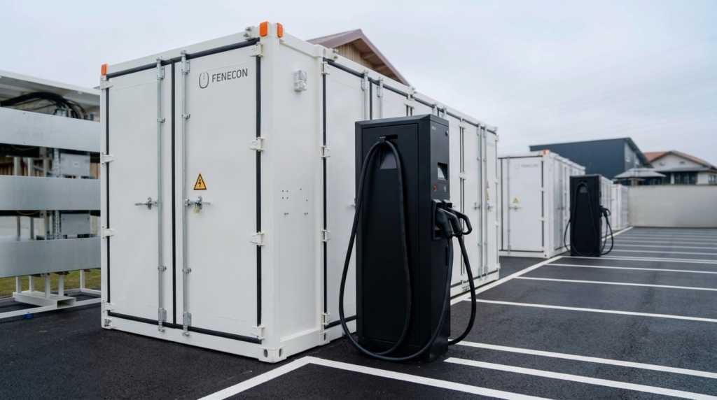 FENECON und The Mobility House kooperieren für den wirtschaftlichen Betrieb von Ladeinfrastruktur bei begrenzten Netzanschlussmöglichkeiten. (Bild: The Mobility House, KI-generiert)