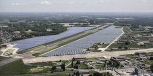 Solarpark Doellen Brandenburg Luftaufnahme