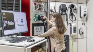 Im Projekt „Wallbox-Inspektion“ wurden private Ladestationen auf ihre Effizienz hin getestet. Dafür wurden neue Testverfahren entwickelt. (Bild: Fraunhofer ISE)